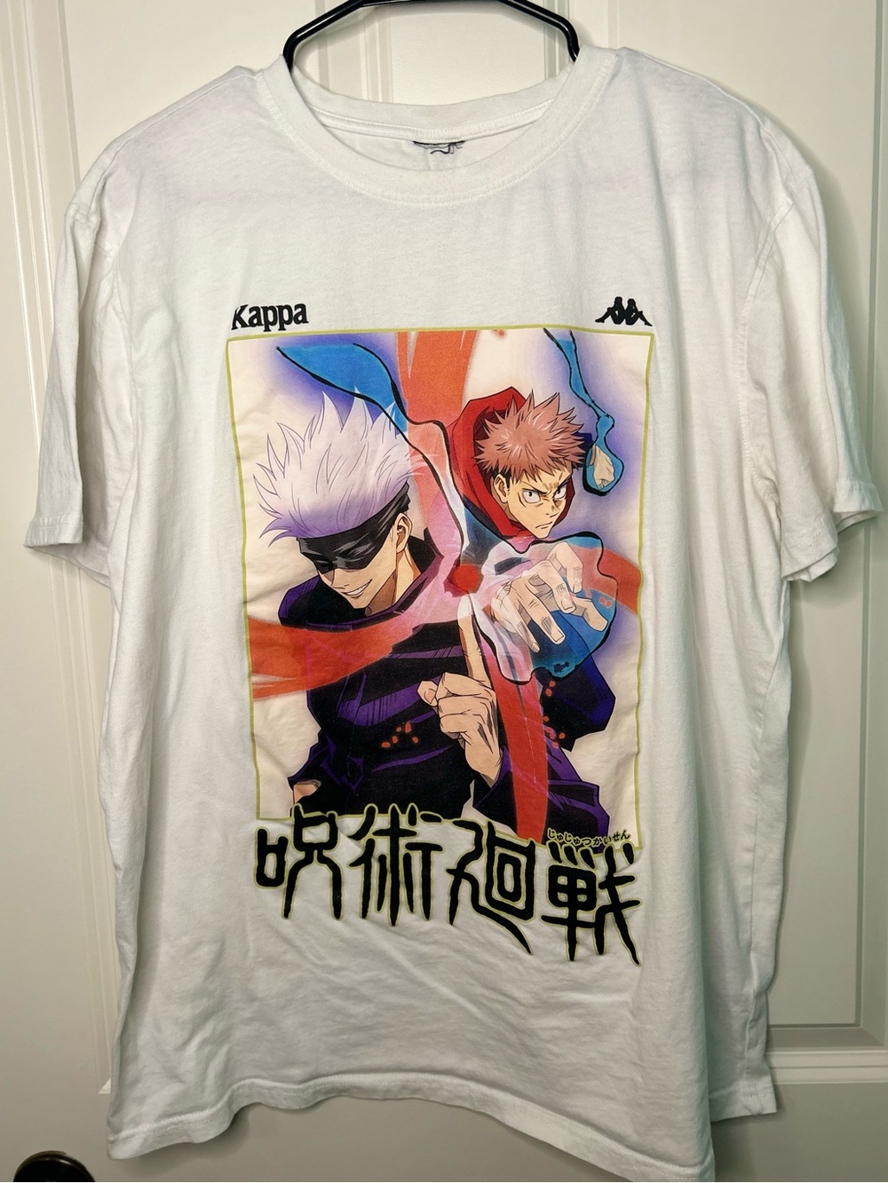 Kappa Jujutsu Kaisan Anime White Tee Large streetwear casual
